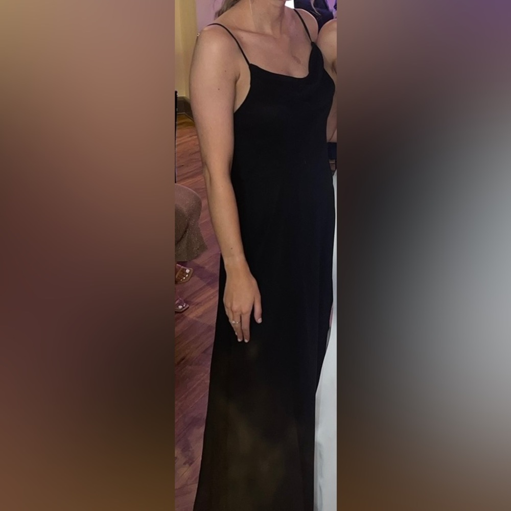 Davids bridal, size 6, black bridesmaid dress